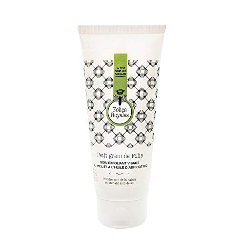 Cuidado Exfoliante Facial Bio con miel y con aceite de albaricoque (Bio 100 ml – Exfoliante de piel dulce sin celdas muertas – orgánico, Natural y certificado ECOCERT Cosmos – fabricado en Francia