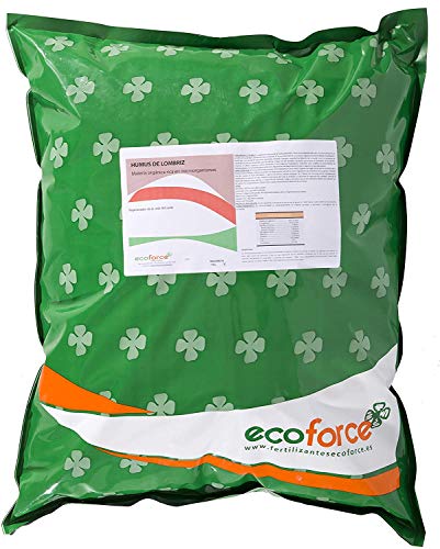 CULTIVERS Humus de Lombriz Ecológico 10 kg (20 L). Abono para plantas indicado para Jardín. Fertilizante Orgánico 100% Natural. Reconstituyente del suelo