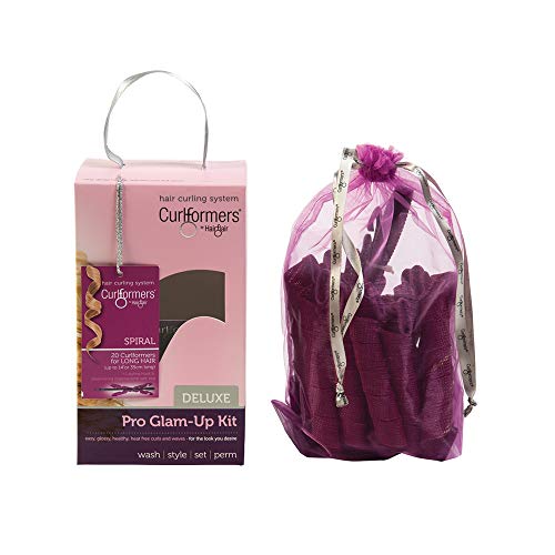 Curlformers - Set de 20 rizadores de pelo para rizos semiabiertos - No requieren calor - Con 1 aplicador - Para cabellos de hasta 35 cm (14") de largo