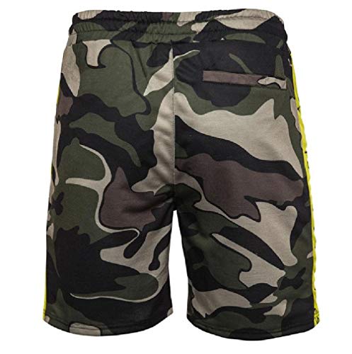 CuteRose Men's Active Relaxed Fit Straight Camouflage Color Short Pants AS3 S