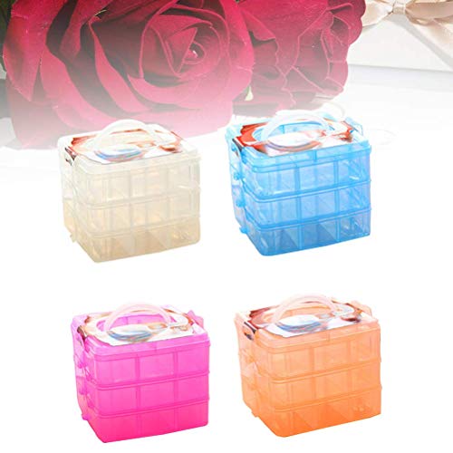 Cxjff 4pcs Exquisita joyería Transparente Caja de Almacenamiento Creativa Transparente píldora Caso Mini Caja de Almacenamiento