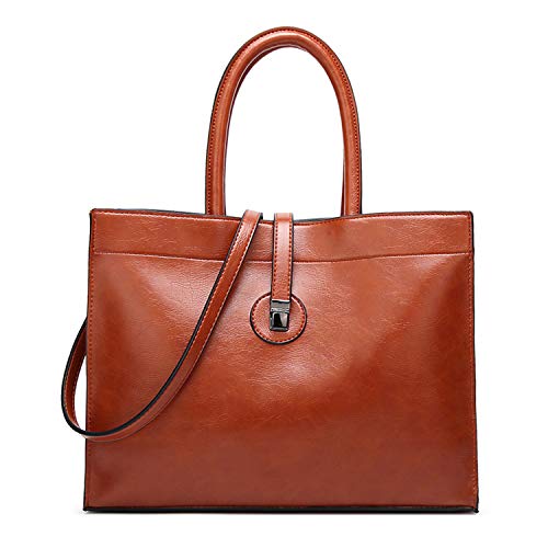 Czemo Bolsos de Mujer Bolsos de Hombro de Piel Bolso Tote Grande Bolso Bandolera de Cuero Retro Vintage Bolsa de la Compra