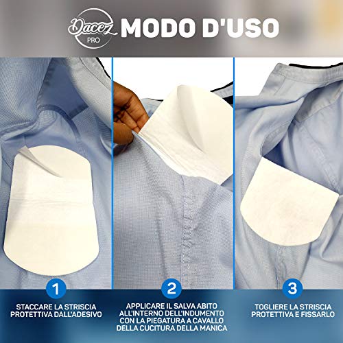 DacezPRO® Sobaqueras Sudor Hombre Mujer 100% Producto Italiano Unisex Antitranspirante Axilas Almohadillas Axilares Desodorante Viaje Anti Sudor Axilas Hiperhidrosis Compresas Sudor (40 unidades)