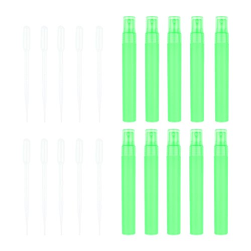 dailymall 10 Piezas De Perfume De Perfume Recargable Portátil Mini Botella De Spray Vacía Para Después Del Afeitado Con Ventosas De 10 Piezas - Verde, tal como se describe