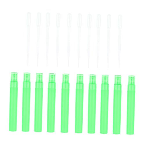 dailymall 10 Piezas De Perfume De Perfume Recargable Portátil Mini Botella De Spray Vacía Para Después Del Afeitado Con Ventosas De 10 Piezas - Verde, tal como se describe