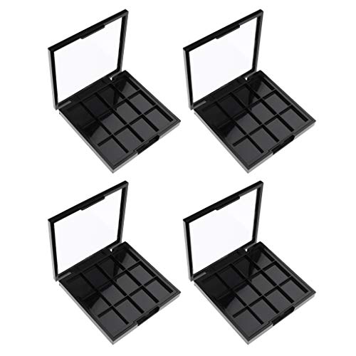 dailymall 4 Piezas Cuadrado Vacío Maquillaje Paleta De Sombra De Ojos Rubor Brillo De Labios Polvo Caso 12 Rejilla