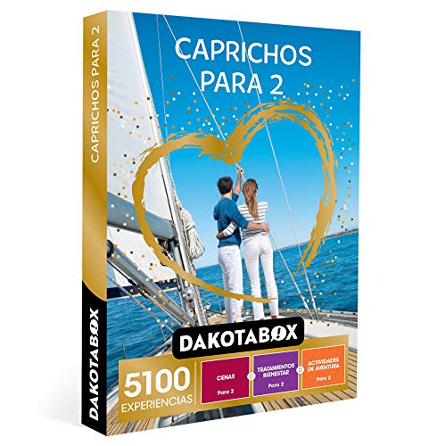 DAKOTABOX - Caja Regalo hombre mujer pareja idea de regalo - Caprichos para 2 - 5100 experiencias como tratamientos de bienestar, cenas y actividades de aventura
