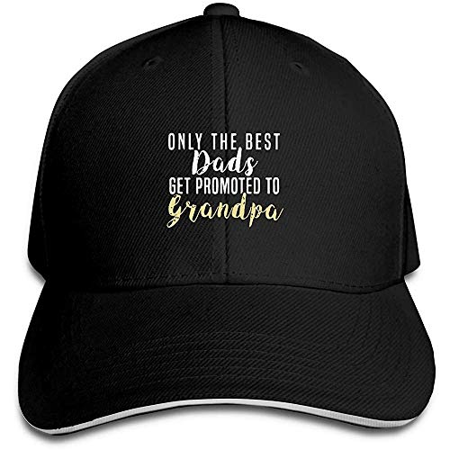 Dale Hill Gorra de béisbol Unisex Solo los Mejores papás se promocionan a Grandpa Cotton Trucker Hat Ajustable Fashion Sports Fan Caps Black