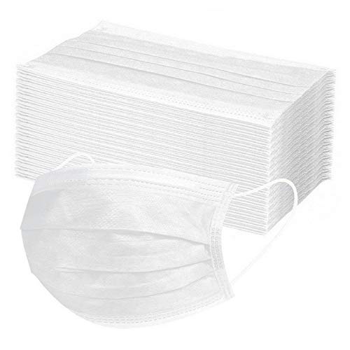 Damonday Protección 3 Capas Transpirables con Elástico para Los Oídos Pack 50/100 unidades 0710A(1 B 100 PCS)