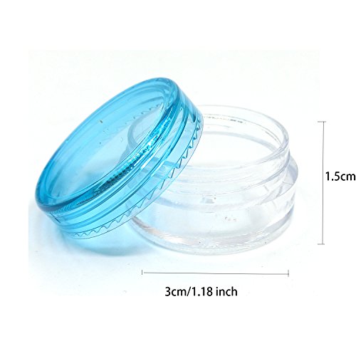 dancepandas Bote de Plástico Tarro Vacío Contenedor de Cosmético, 20 Piezas Cosméticos Bote para Almacenaje de Maquillaje Cremas Muestras(5g,10 Colores)
