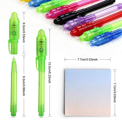DazSpirit 14Piezas boligrafo de Tinta Invisible Y mágico de luz UV para mensajes secretos y fiestas Noticias Regalos Sencillas mágicas