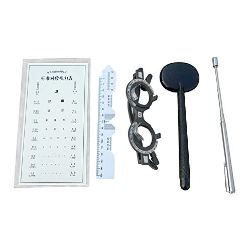 DC HOUSE 266 piezas Juego de lentes de prueba óptica Caja de aluminio con borde de metal + Marco de prueba gratis