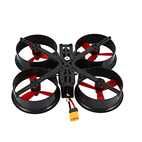 Dcolor 149Mm de 3 Pulgadas de Fibra de Carbono de Alcantarilla una TravéS de Aeronaves FPV FotografíA AéRea Interior UAV Marco de 4 Ejes AnticolisióN y AnticolisióN PNP (Negro)