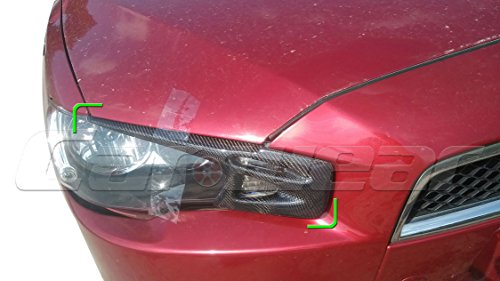 De fibra de carbono párpado Cejas de faros delanteros de fundas