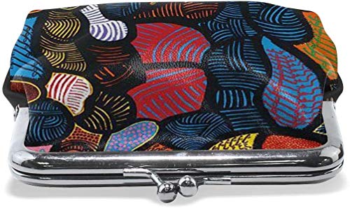 De Li Sheng Carteras Avant Garde Art Puzzle Women Buckle Lock Leather Change Purses