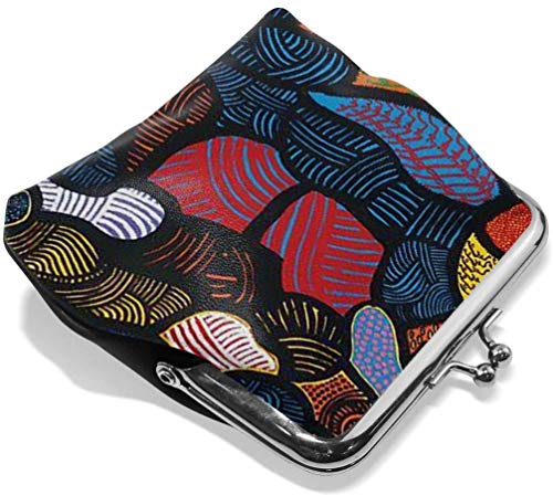 De Li Sheng Carteras Avant Garde Art Puzzle Women Buckle Lock Leather Change Purses