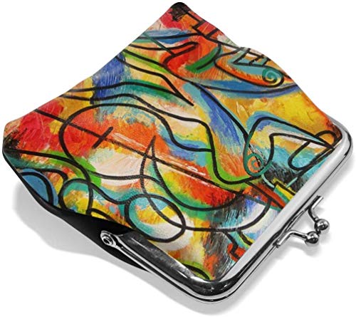 De Li Sheng Carteras Avant Garde Symphony Orchestra Women Buckle Lock Leather Change Purses