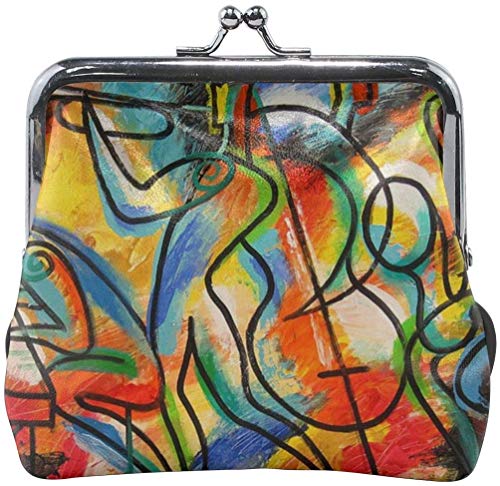 De Li Sheng Carteras Avant Garde Symphony Orchestra Women Buckle Lock Leather Change Purses