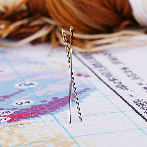 Decdeal Punto de Cruz Patrón de Pareja de Ancianos,con Tela de Lona 14ct Preimpresa y Costura de Bordado de Hilo de Algodón, 17.3 x 14 Pulgadas