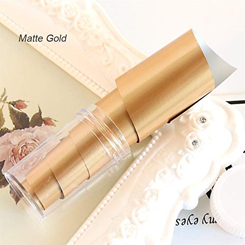 Decoración de uñas 1 Rollo De Esmalte De Uñas Pegatinas Mate De La Hoja De Transferencia Nails Estrellada Puro Adhesivo Adhesivos De Uñas De Arte Decoración (Color : Matte Gold)