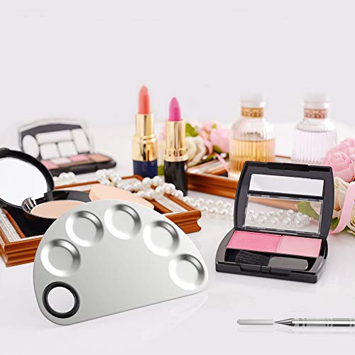 Deer Platz Paletas Mezcla Maquillaje, Paletas Maquillaje Profesional Acero Inoxidable, para Cosméticos y Diseño Uñas