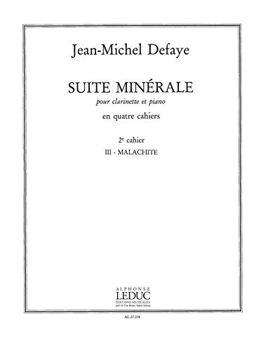 DEFAYE - Suite Minerale Vol.2: Malachite para Clarinete y Piano