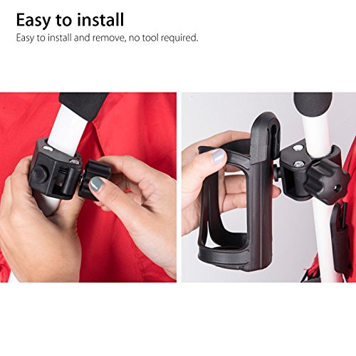 Delaman Bike Bottle Holder 360 ° Rotación Drink Water Bottle Jaulas de Soporte, Manillar Portabidones para Bicicletas, Mountain Bikes, Baby Strollers y Wheelchair