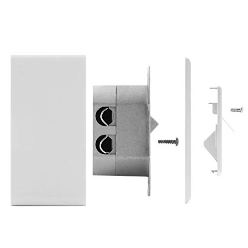 deleyCON 1x Cat 6a Universal Socket de Red - 2X Puerto RJ45 - Blindado - Superficie o Rasante - 10 Gigabit Ethernet Red - EIA/Tia 568B - Blanco