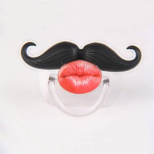 Delleu Divertidos chupetes Bigote bebé,Suave Silicona Lindo Chupete diseño