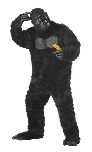 Deluxe - Disfraz de gorila para hombre, talla única (44-46)