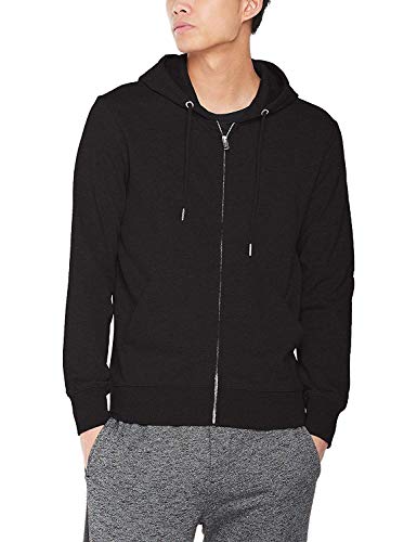Demon&Hunter LM2 Seire Sudadera con Capucha Crenallera Hombre Terry Francés Capucha Negro DLM3006B-XXL