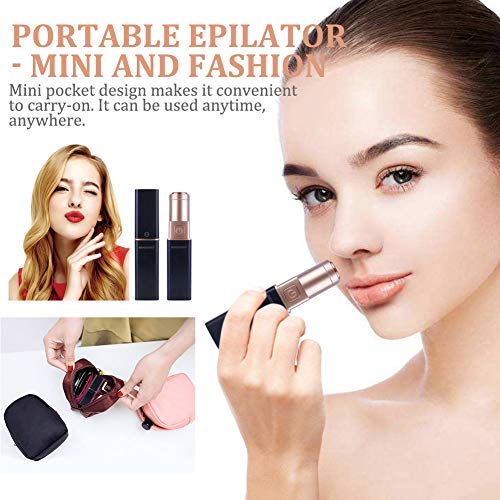 Depiladora Facial Mujer Eléctrica Depiladora Mujer Afeitadora Sin Dolor Depiladoras Femeninas Mini Portátil Removedor de Cabello Afeitadora Eléctrica para para Labios Cara Brazos Piernas Axila Bikini