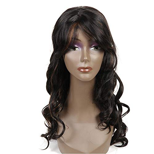 DER Bob Pelucas con Flequillo for Mujeres Fibra sintética Resistente al Calor (Stretched Length : 22inches)