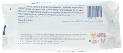 DERMAH20 - Paños de Agua DermaH20 - Los Paños para Bebés Más Puros del Mundo 60s - Paquete de 3