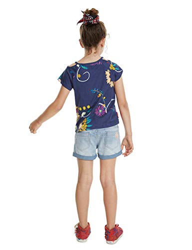 Desigual TS_Tennessee Camiseta, Azul (Navy 5000), 140 (Talla del Fabricante: 9/10) para Niñas