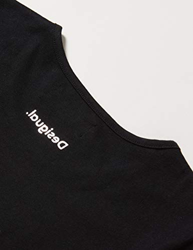 Desigual Vest_Naucalpan Vestido Casual, Black, 3/4 para Niñas