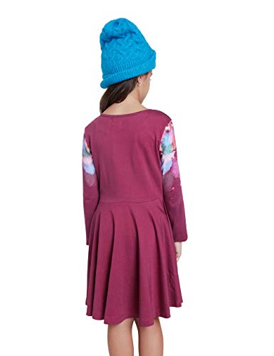 Desigual Vest_Nogales Vestido Casual, Red, 9/10 para Niñas