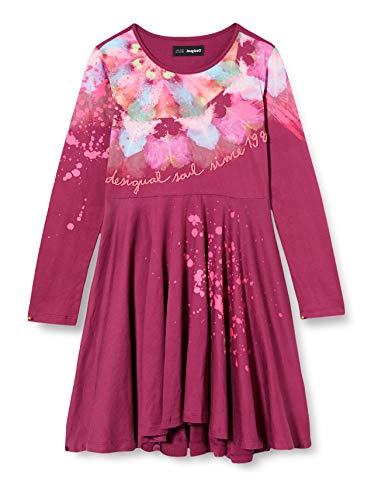 Desigual Vest_Nogales Vestido Casual, Red, 9/10 para Niñas