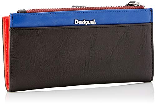 Desigual Wallet Rep Nanit Pia, Billetera para Mujer, Negro (Negro), 1.5x9.5x19.5 cm (B x H x T)