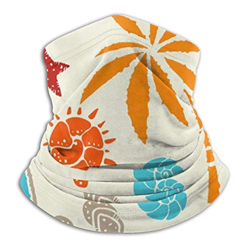 Desing shop Sun Palm Tree Surfboards Beauty Fleece Neck Warmer Men - Windproof Neck Gaiter Face Cover For Cold Weather - Face Scarf For Winter Outdoor Activities