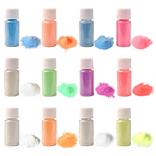 DEWEL Pigmento Fluorescente,Polvo Fluorescente de 20 g para Resina Epoxi/Pintura/Pintauñas