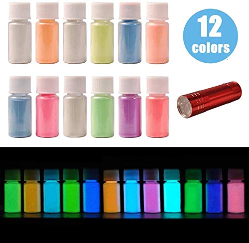 DEWEL Pigmento Fluorescente,Polvo Fluorescente de 20 g para Resina Epoxi/Pintura/Pintauñas