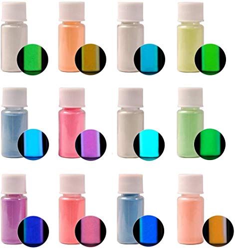 DEWEL Pigmento Fluorescente,Polvo Fluorescente de 20 g para Resina Epoxi/Pintura/Pintauñas