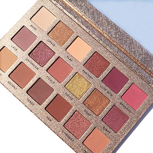 DGAFO Sombra de ojos de 18 colores con maquillaje de espejo paleta de belleza pigmento brillo mate Sombra de ojos rosa