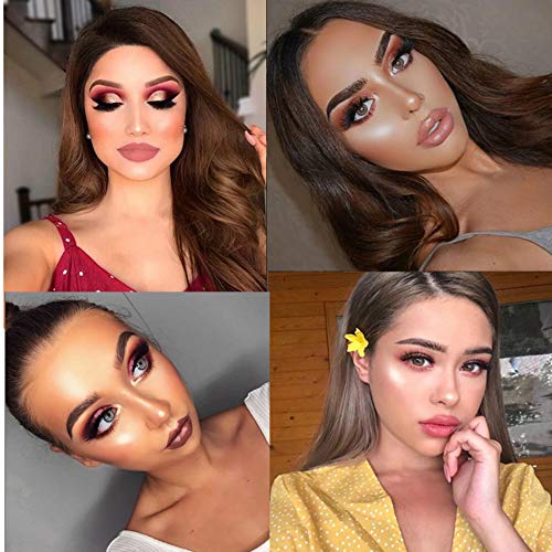 DGAFO Sombra de ojos de 18 colores con maquillaje de espejo paleta de belleza pigmento brillo mate Sombra de ojos rosa