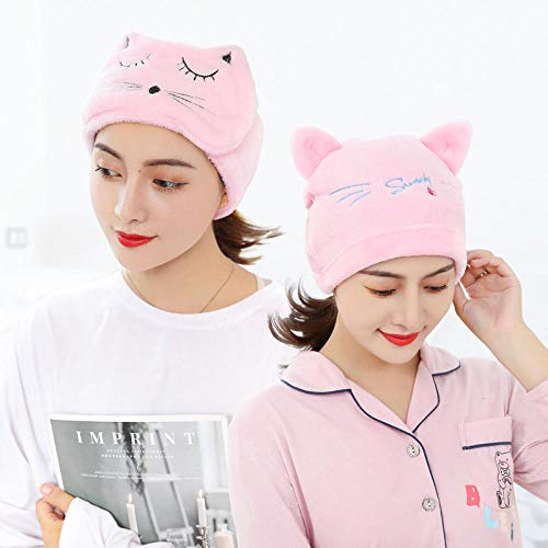 Diadema Mujer- 3 Piezas, Diadema Elástica Franela Gato, Diadema Elástica Hidratante, Diadema Ducha Lavado Maquillaje-Smiley bordado rosa