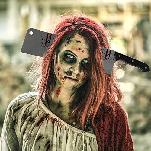 Diademas de Armas de Halloween KATOOM Disfraz de Diadema Sangrienta de Halloween Y Aterrador con 30 Hojas de Pegatinas de Tatuaje de Cicatriz para Vampiro, Zombi, Terror, Decoración de Fiesta, Disfraz