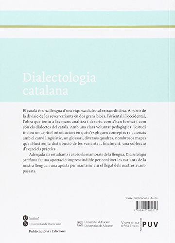 Dialectologia catalana: Aproximació pràctica als parlars catalans (BIBLIOTECA UNIVERSITÀRIA)