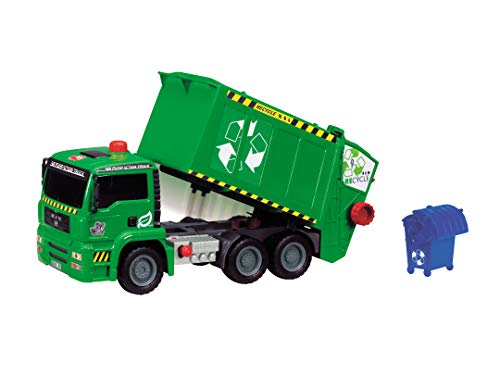 Dickie- Air Pump Garbage Truck Camión de Basura, Color Verde (3805000)