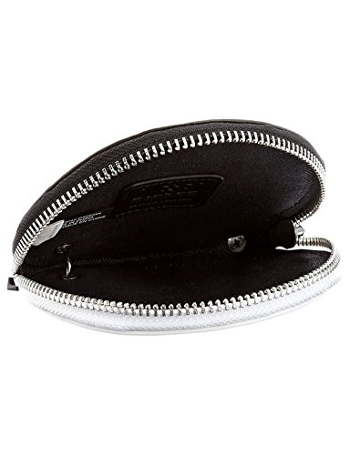 Diesel Chubby B02077 100% Cuero Llavero, Cartera para Llaves, Cartera para Llaves, Cartera, Monedero, Blanco / Negro